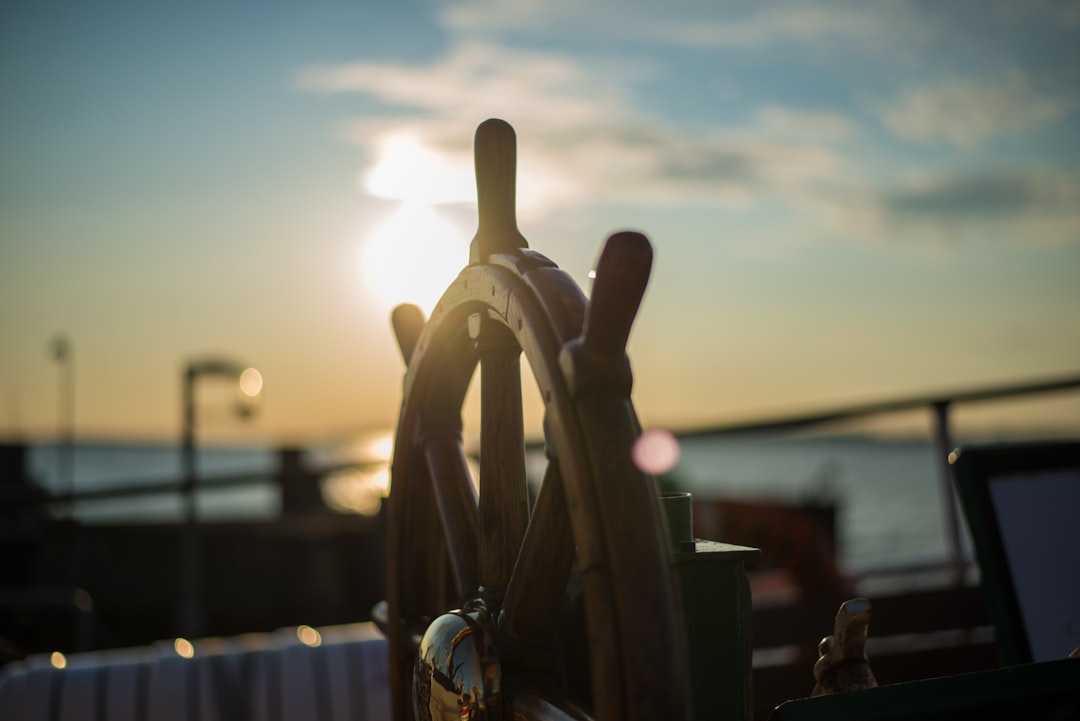 Photo Boat steering wheel